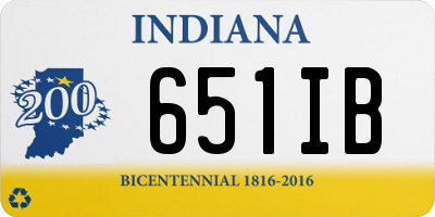 IN license plate 651IB