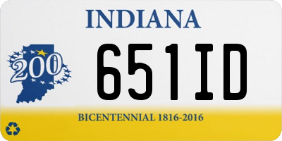 IN license plate 651ID