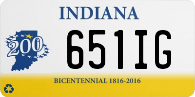 IN license plate 651IG