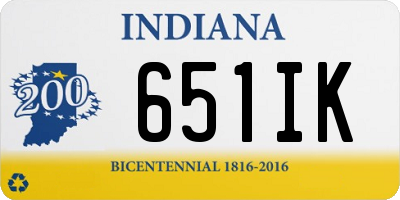 IN license plate 651IK