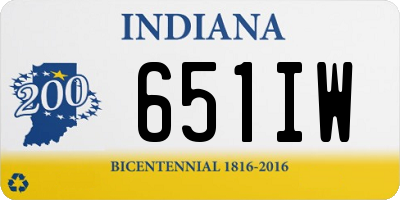 IN license plate 651IW