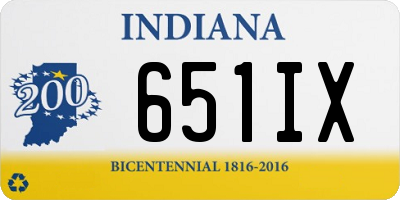 IN license plate 651IX