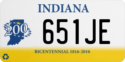 IN license plate 651JE