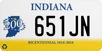 IN license plate 651JN