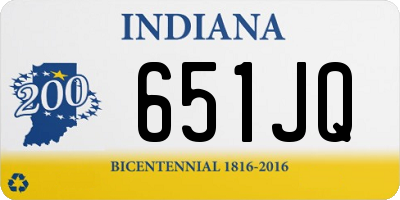 IN license plate 651JQ