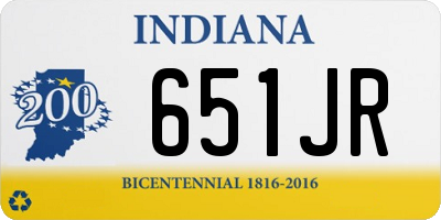 IN license plate 651JR