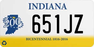 IN license plate 651JZ