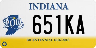 IN license plate 651KA