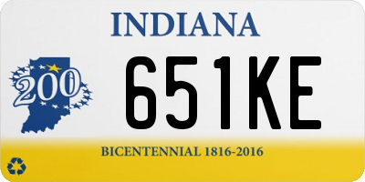 IN license plate 651KE