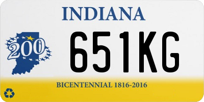 IN license plate 651KG