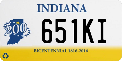 IN license plate 651KI