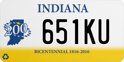 IN license plate 651KU