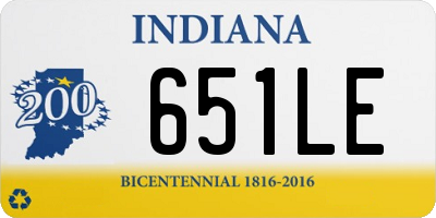 IN license plate 651LE