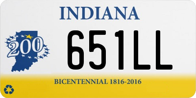 IN license plate 651LL