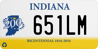 IN license plate 651LM