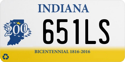 IN license plate 651LS