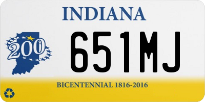 IN license plate 651MJ