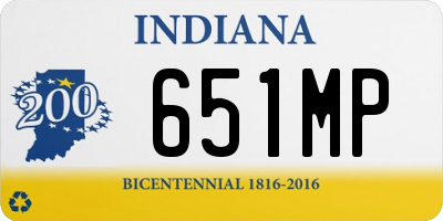 IN license plate 651MP