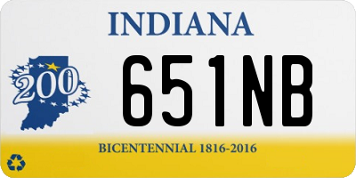 IN license plate 651NB
