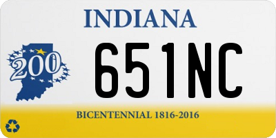 IN license plate 651NC