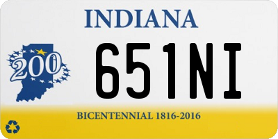 IN license plate 651NI