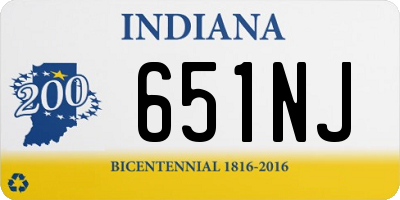 IN license plate 651NJ