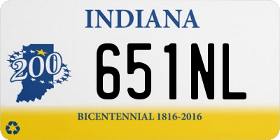 IN license plate 651NL