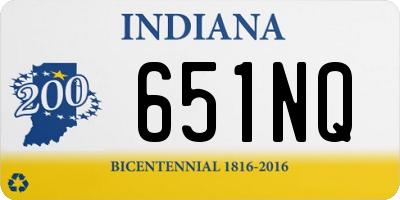 IN license plate 651NQ