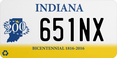 IN license plate 651NX