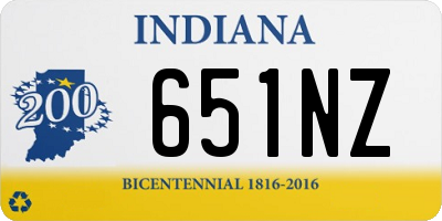 IN license plate 651NZ