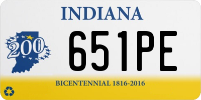 IN license plate 651PE