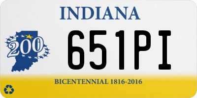 IN license plate 651PI