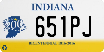 IN license plate 651PJ