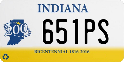 IN license plate 651PS