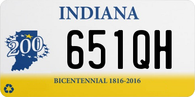IN license plate 651QH