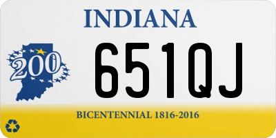 IN license plate 651QJ