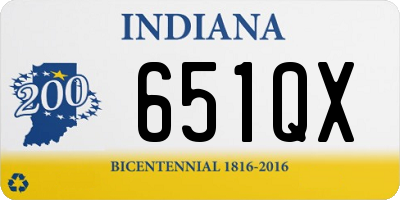 IN license plate 651QX