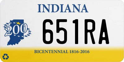 IN license plate 651RA