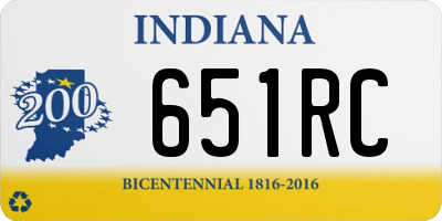 IN license plate 651RC