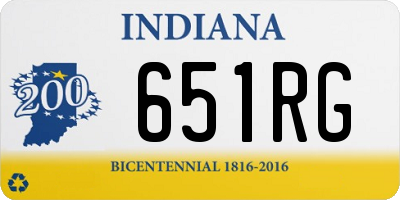 IN license plate 651RG