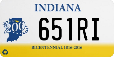 IN license plate 651RI