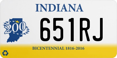 IN license plate 651RJ