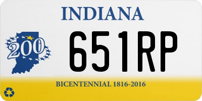 IN license plate 651RP