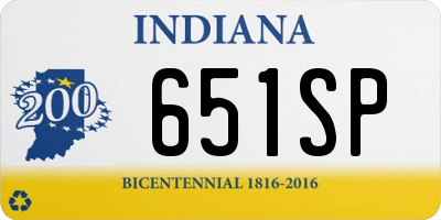 IN license plate 651SP