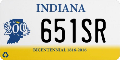 IN license plate 651SR