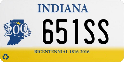 IN license plate 651SS