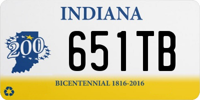 IN license plate 651TB