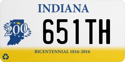 IN license plate 651TH
