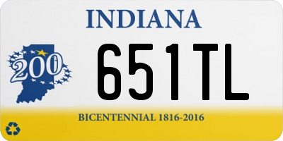 IN license plate 651TL