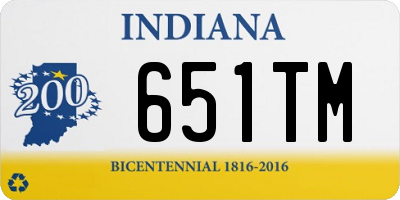 IN license plate 651TM